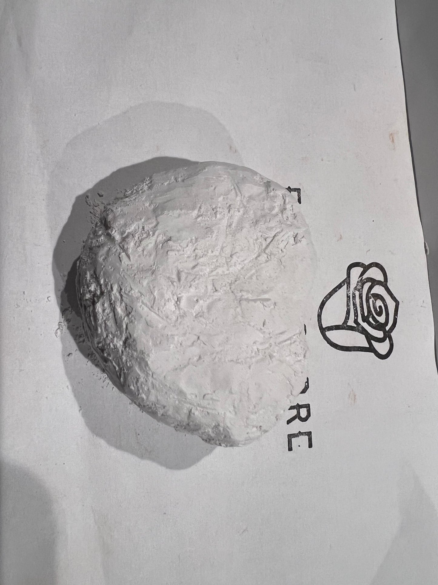 Clay caolin in a heart shape