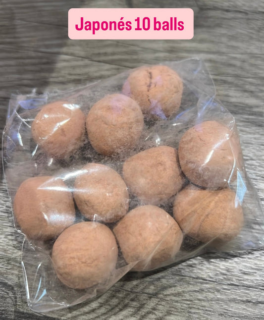 10 clay balls cacahuate japonés style